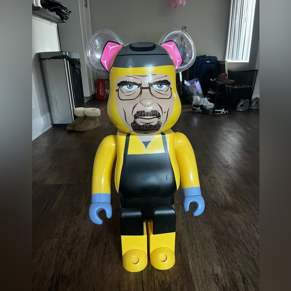 Yellow and Black Bearbrick Figure